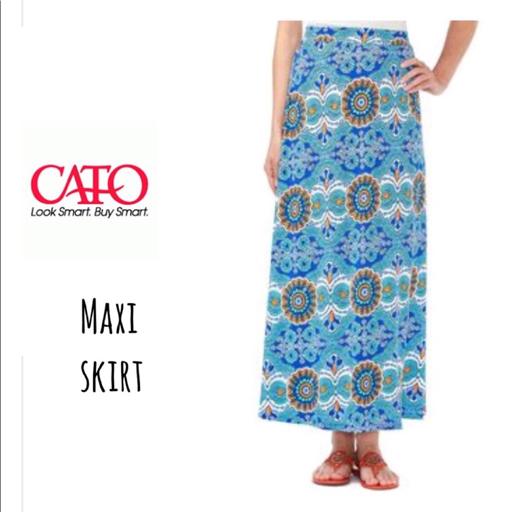 Catos Medallion Print Maxi Skirt